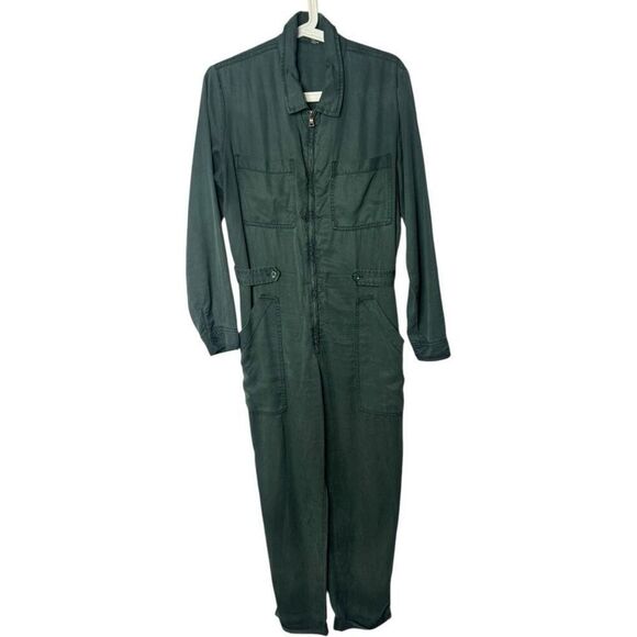 YFB Young Fabulous & Broke Army Green Tencel Jumpsuit Size S Utilitarian Army - Picture 1 of 11